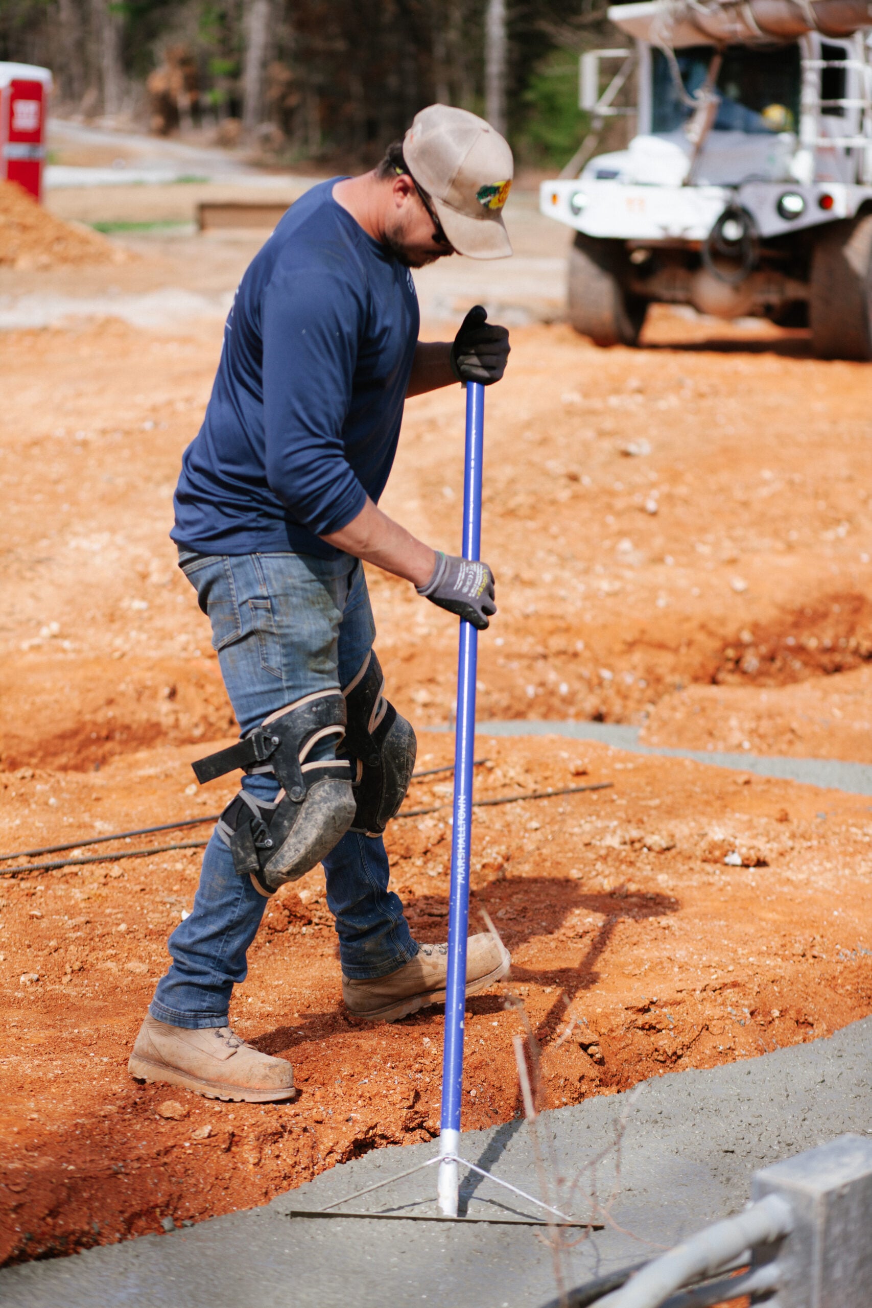 Capstone Custom Homes worker on jobsite